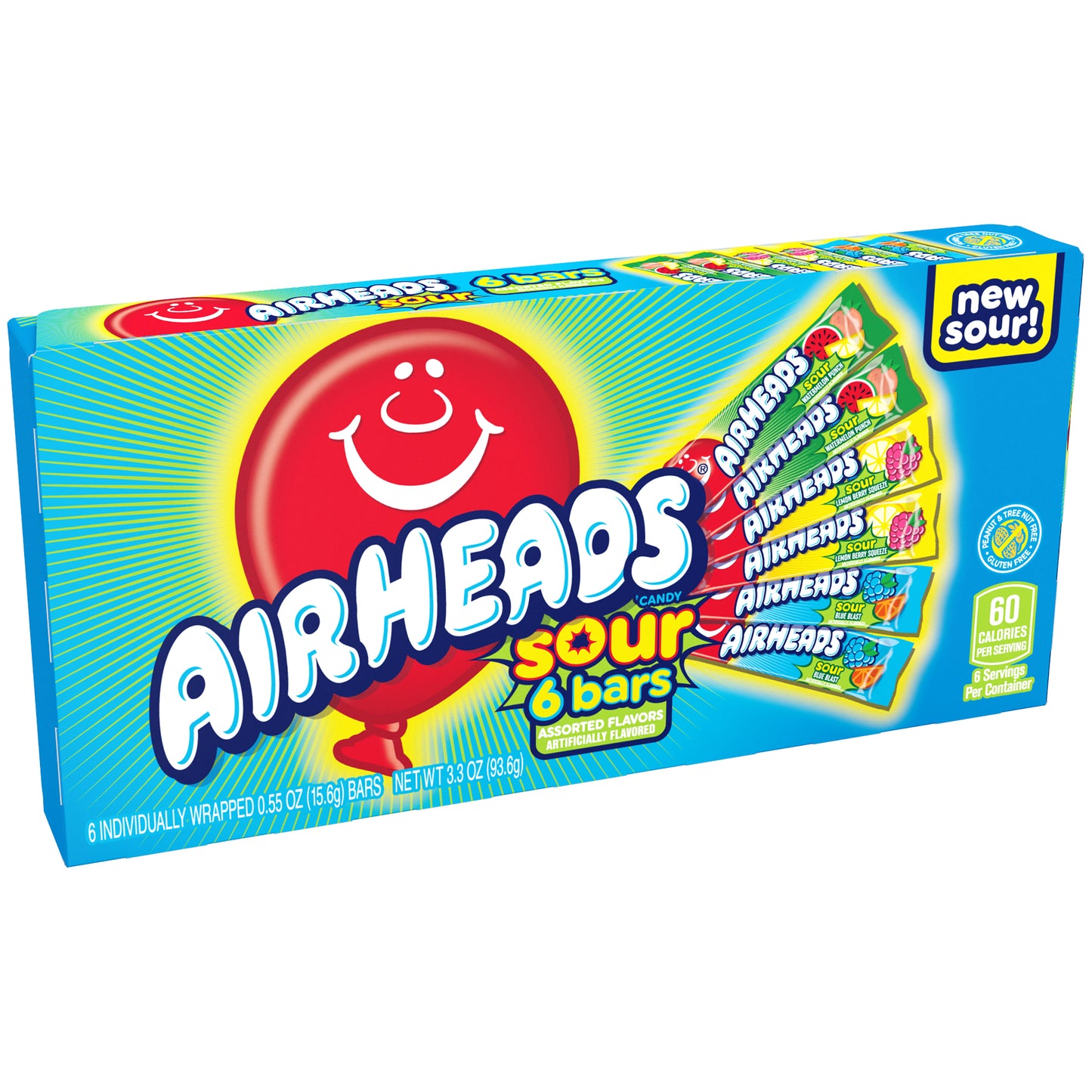 Airheads Sours Theater Box 3.3oz 12ct