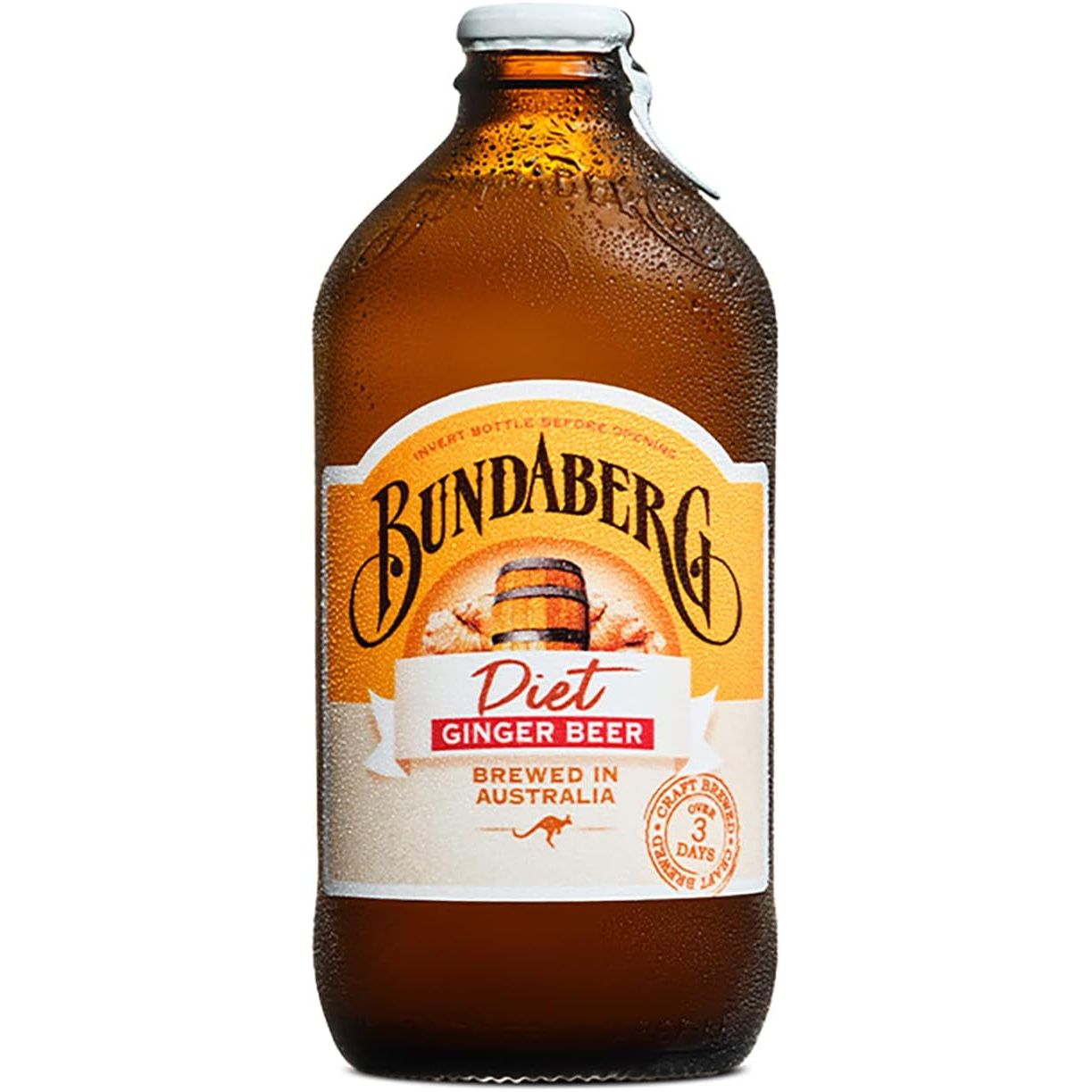 Bundaberg Diet Ginger Beer Glass Bottle 375ml 24ct (Pallet Shipping Only) (Shipping Extra, Click for Details)