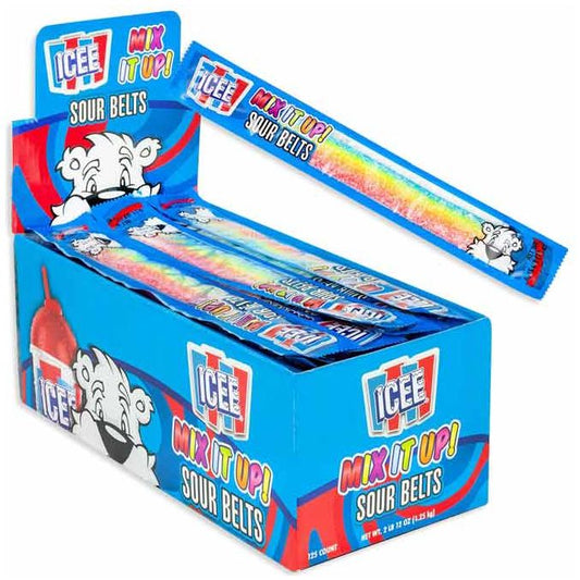 Icee Assorted Sour Belts Display 0.35oz 125ct