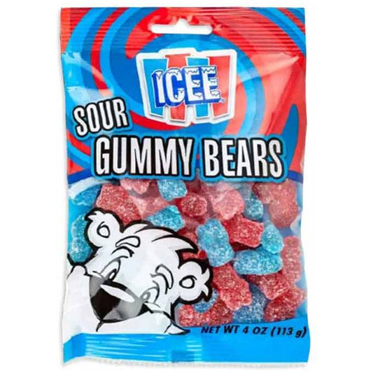 Icee Sour Bears Peg Bag 3.98oz 12ct