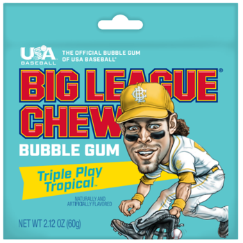 Big League Chew Triple play Tropical  2.12oz 12ct