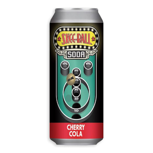 Rocket Fizz Cans Skee-Ball Cherry Cola 16oz 24ct (Shipping Extra, Click for Details)