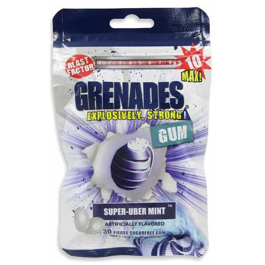 Grenade Sour Gum Super Uber Mint 2.4oz 12ct
