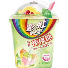 Skittles Lollipop Fruit Tea Flavor 54g 8ct (China)