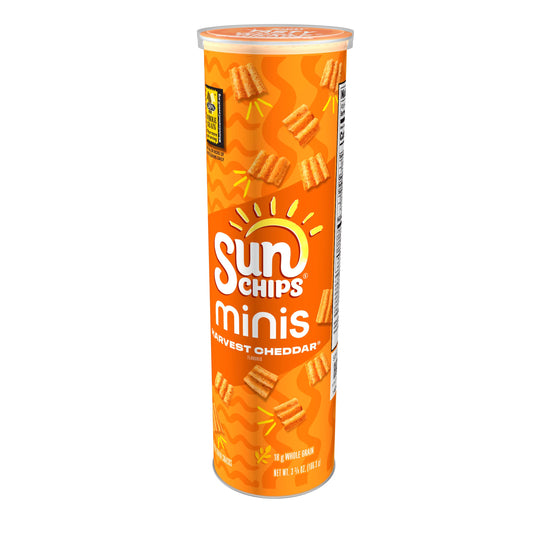 Sun Chips Minis Harvest Cheddar Take Home Canisters 3.75oz 12ct