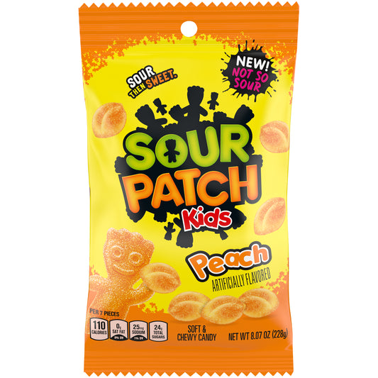Sour Patch Kids Peach Peg Bags 8oz 12ct