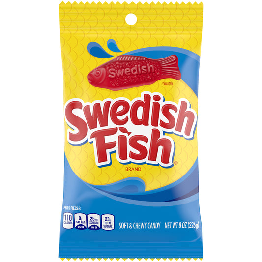 Swedish Fish Red Peg Bags 8oz 12ct
