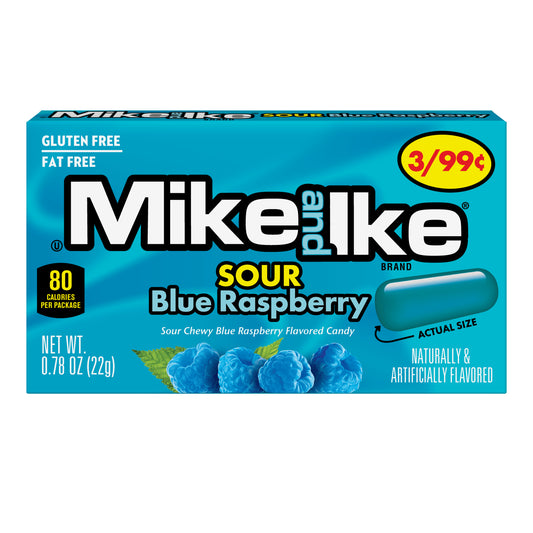 Mike & Ike Sour Blue Raspberry Berry .78oz 24ct