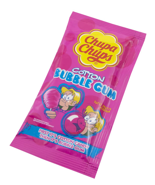 Chupa Chups Cotton Candy Bubble Gum 11g 12ct (UK)