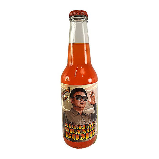 Nuclear Orange Bomb Soda Glass Bottle 12oz 24ct (Pallet Shipping Only) (Shipping Extra, Click for Details)
