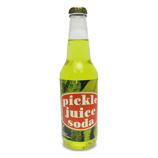 Lester Fixins Pickle Juice Soda Glass Bottle 12oz 24ct (Pallet Shipping Only) (Shipping Extra, Click for Details)