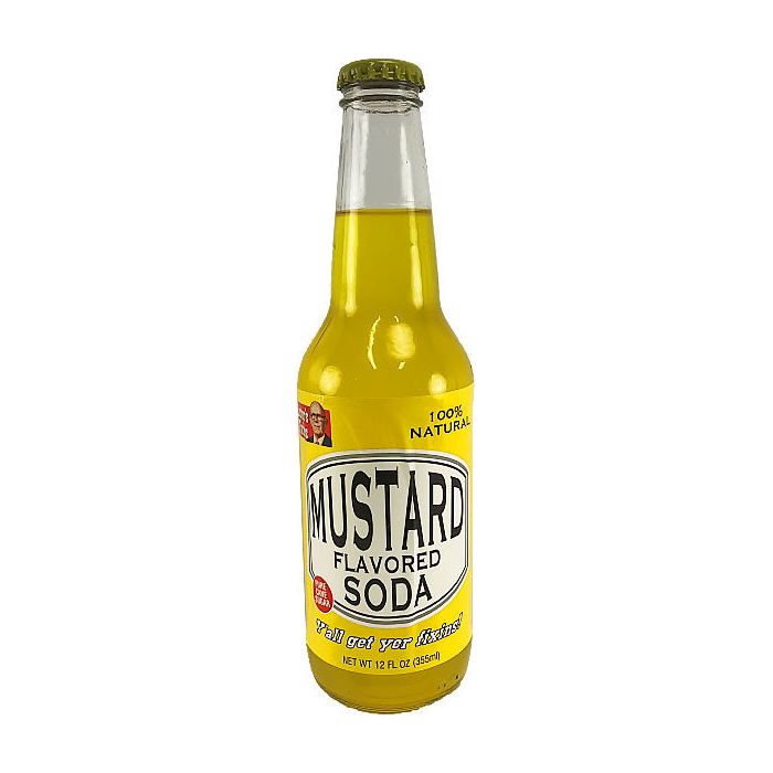 Lester Fixins Mustard Soda Glass Bottle 12oz 24ct (Pallet Shipping Only) (Shipping Extra, Click for Details)