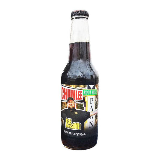 Chumlee Root Bear Soda Glass Bottle 12oz 24ct (Pallet Shipping Only) (Shipping Extra, Click for Details)