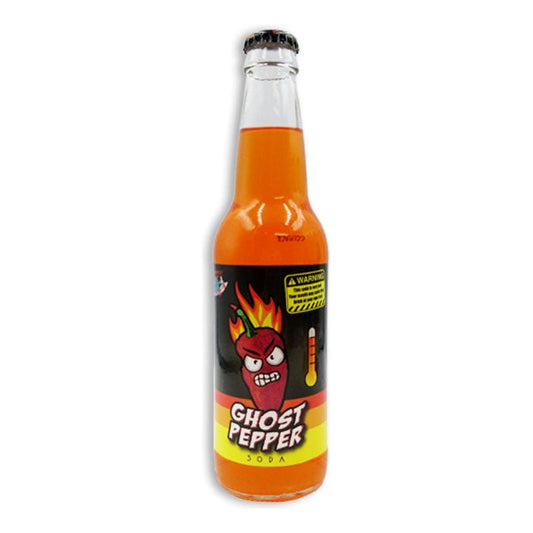 Hot Ghost Pepper Soda Glass Bottle 12oz 24ct (Pallet Shipping Only) (Shipping Extra, Click for Details)
