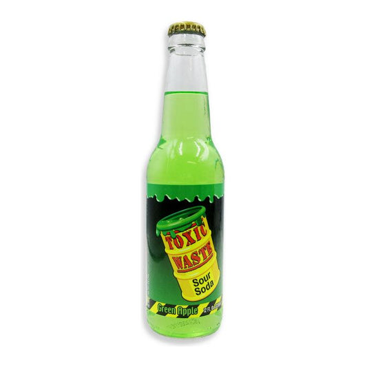 Toxic Waste Sour Apple Soda Glass Bottle 12oz 24ct (Pallet Shipping Only) (Shipping Extra, Click for Details)