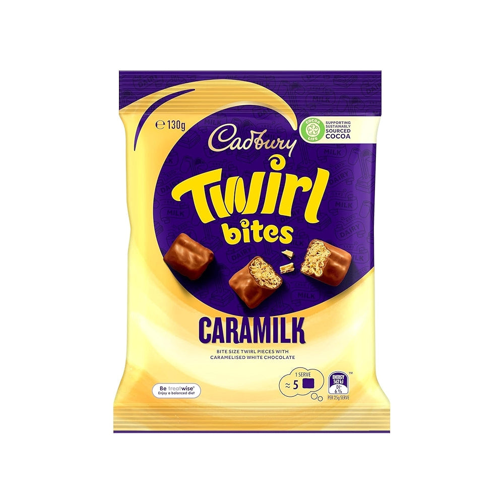Cadbury Twirl Caramilk Bites Pillow 130g 14ct (Australia)
