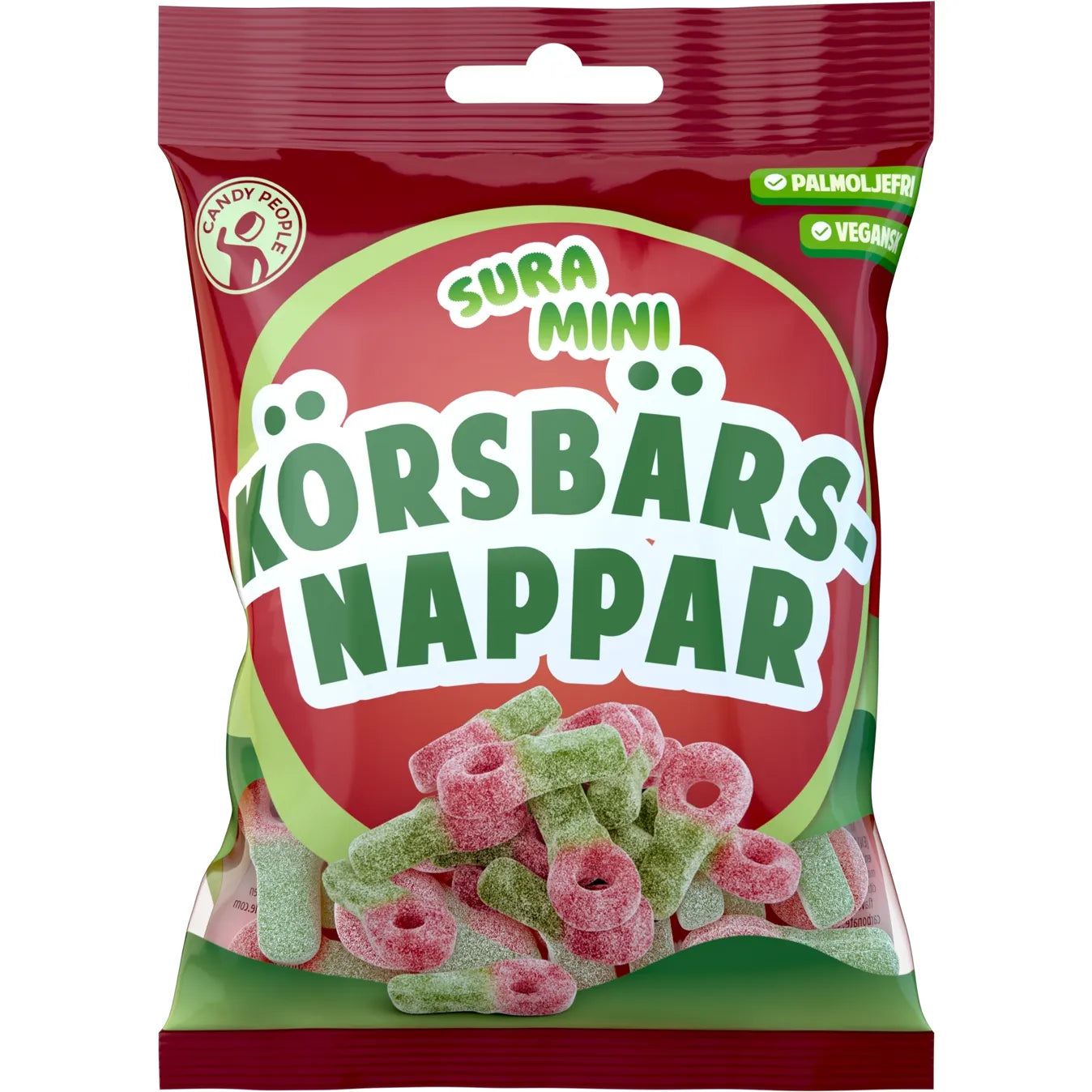 Candy People Sour Mini Cherry Pacifiers 70g 18ct (Sweden)