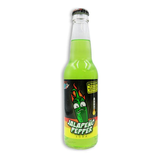 Hot Jalapeno Pepper Soda Glass Bottle 12oz 24ct (Pallet Shipping Only) (Shipping Extra, Click for Details)