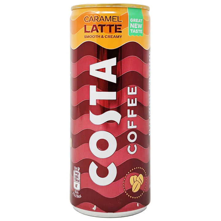 Costa Coffee Caramel Latte Can 250ml 12ct (UK) (Shipping Extra, Click for Details)