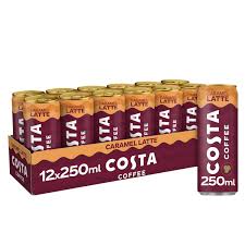 Costa Coffee Caramel Latte Can 250ml 12ct (UK) (Shipping Extra, Click for Details)