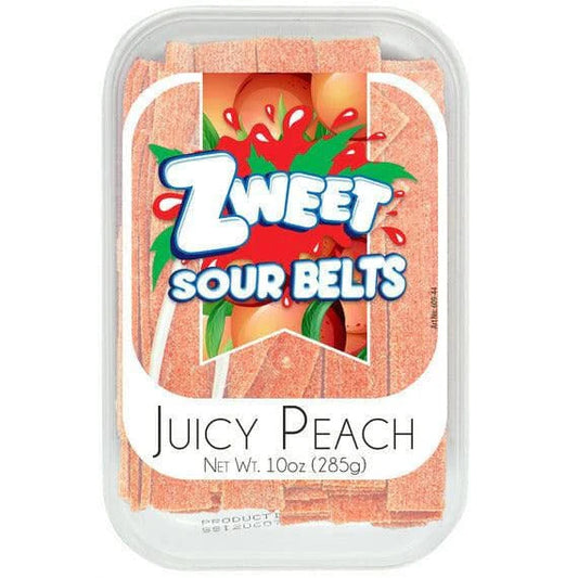 Zweet Sour Belts Peach Tray (Halal & Kosher Certified) 10oz - 285g 6ct