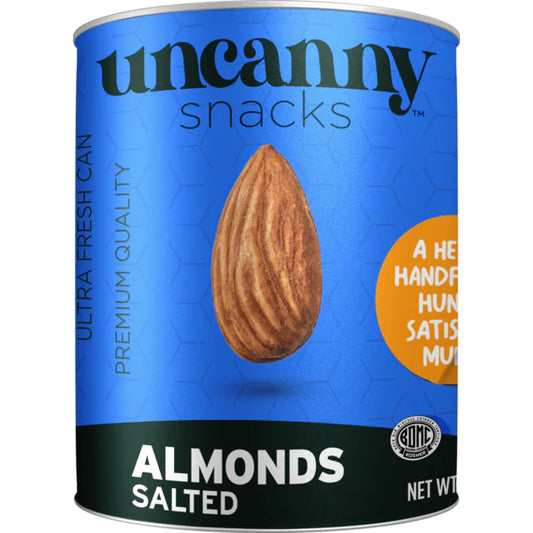 Uncanny Roasted & Salted Almonds Can 1.4 oz 6ct