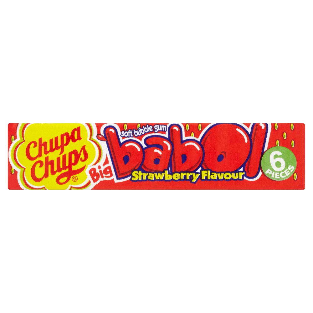 Chupa Chups Big Babol Bubble Gum Strawberry 20ct (UK)