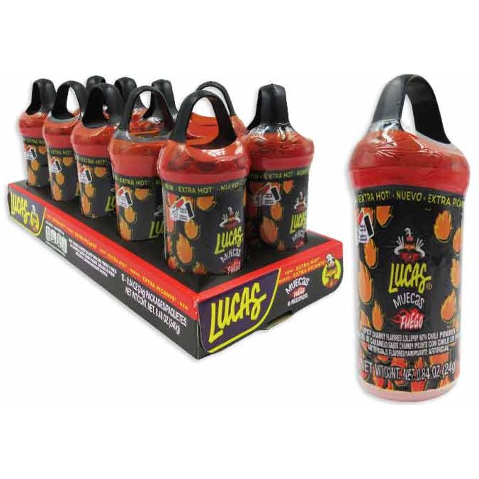 LUCAS MUECAS FUEGO LOLLIPOP 10ct