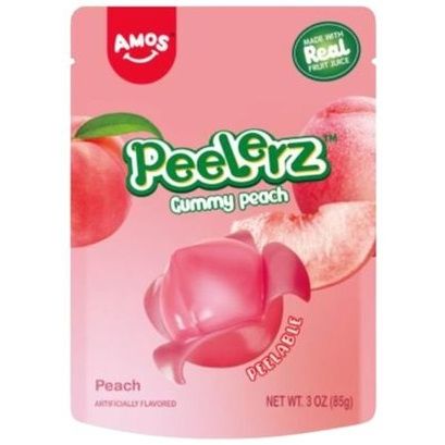 Amos Peelerz Gummy Peach 3oz 24ct