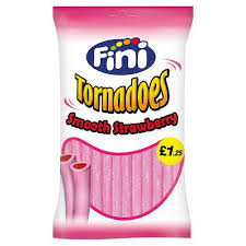 Fini Tornedoes Tubes Smooth Strawberry 140g 12ct (UK)