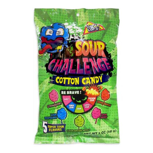 Lupy Lups! 5 Flavor Sour Cotton Candy Challenge 5oz 14ct