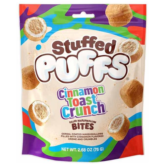 Stuffed Puffs Bites Filled Marshmallow Cinnamon Toast Crunch  2.68oz 8ct