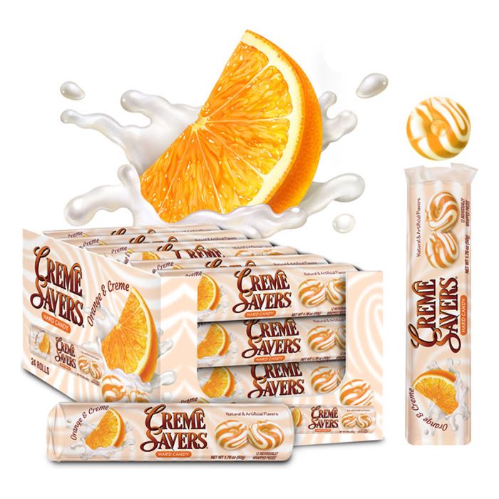Creme Savers Rolls Orange 24ct