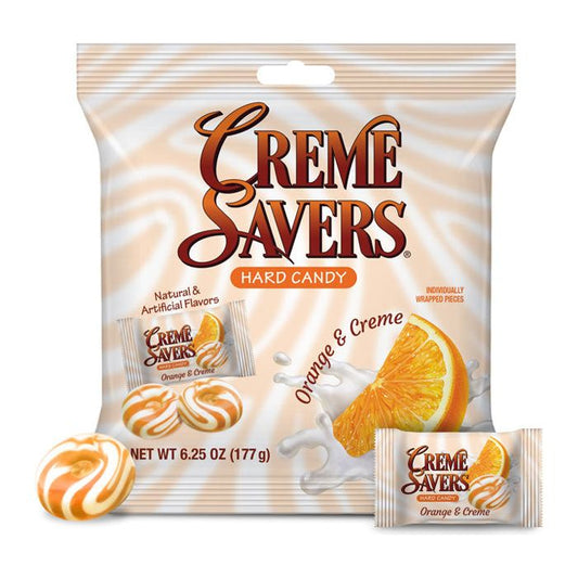 Creme Savers Orange Peg Bag 6.25oz 12ct