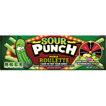 Sour Punch King Size Pickle Roulette 4.5oz 12ct