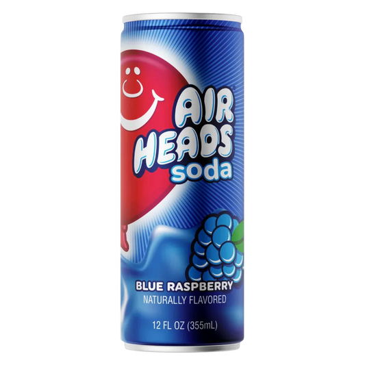 Airheads Blue Raspberry Soda 12oz 355ml 12ct (Shipping Extra, Click for Details)