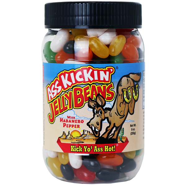 Ass Kickin’ Jelly Beans With Habanero Pepper Plastic Jar 9oz 255g 12ct
