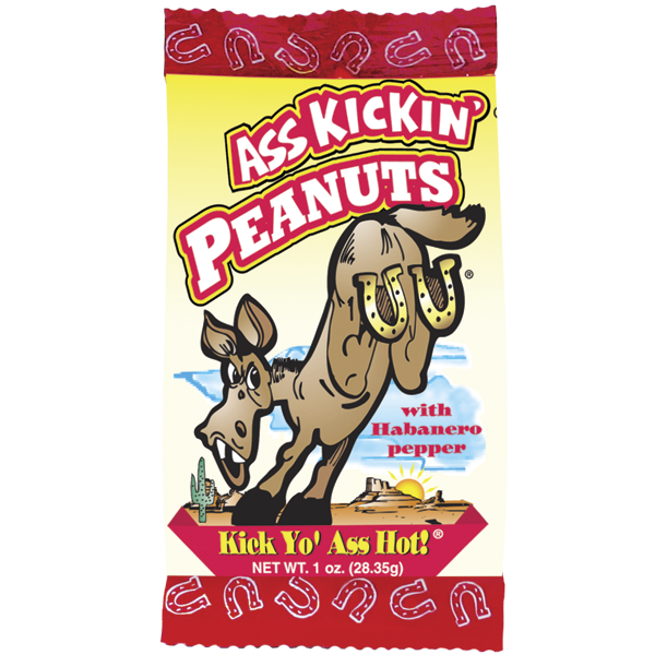 Ass Kickin’ Habanero Peanuts 1 oz Bag 24ct