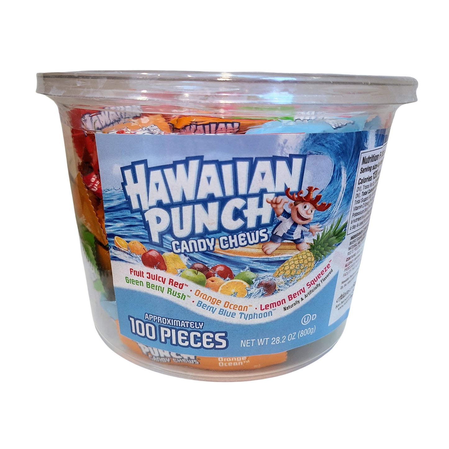 Adams & Brooks Hawaiian Punch Chews 100pcs Tub 28.2oz 1ct