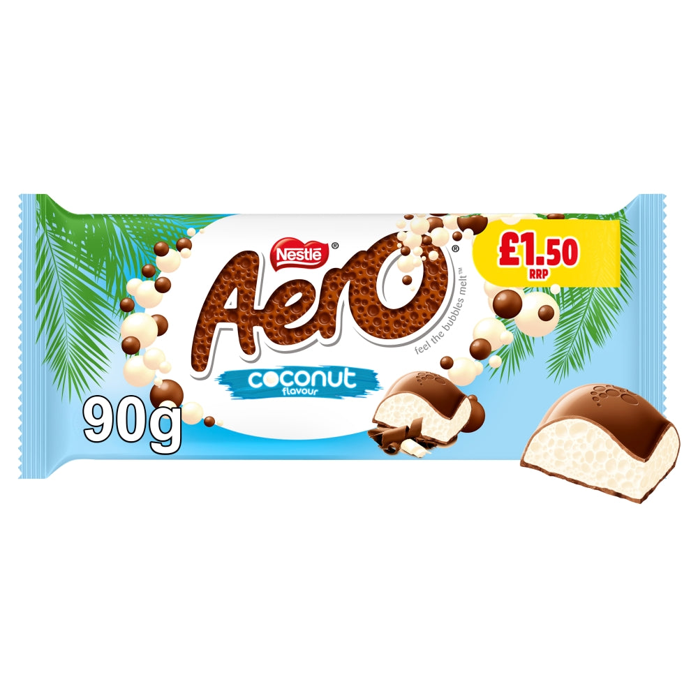 Aero Coconut Chocolate Sharing Bar 90g 15ct (UK)