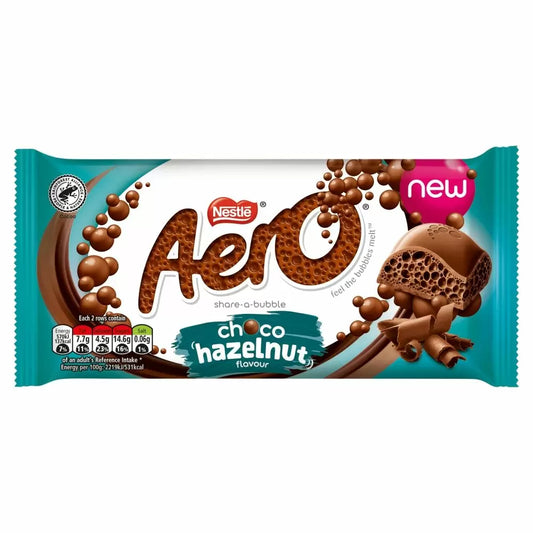 Aero Hazelnut Chocolate Sharing Bar 90g 15ct (UK)
