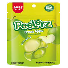 Amos Peelerz Gummy Green Apple 6oz 12ct