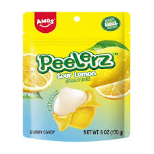 Amos Peelerz Gummy Lemon 6oz 12ct