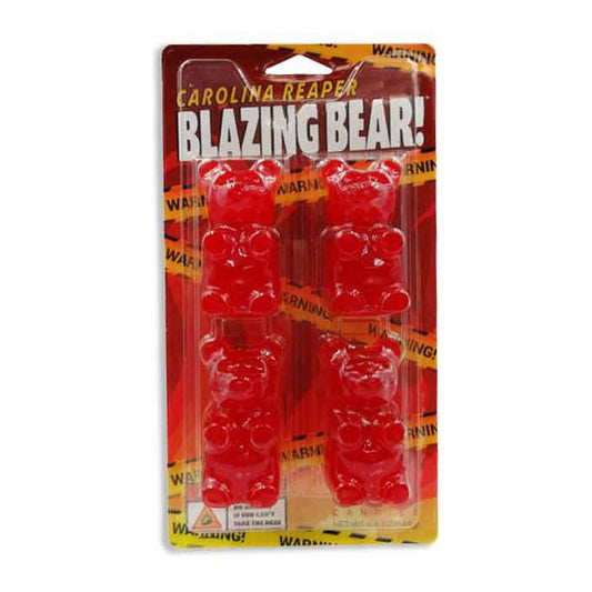 Giant Gummy Big Bear 4-Pack Blazing Carolina Reaper Blister Pack 6.5oz 12ct
