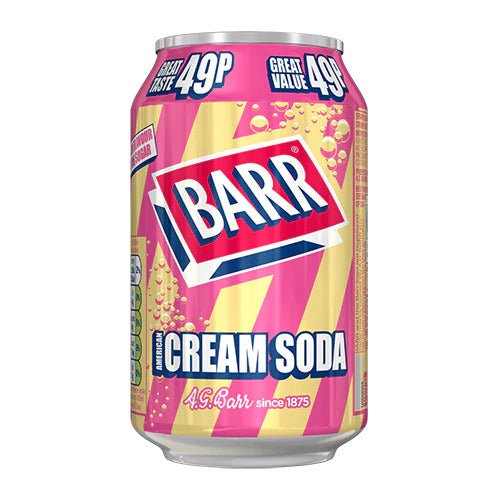 Barr Cream Soda Can 330ml 24ct (UK) (Shipping Extra, Click for Details)