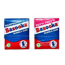 Bazooka Tutti Frutti & Raspberry Bubble Gum Wallet 33g 12ct (UK)