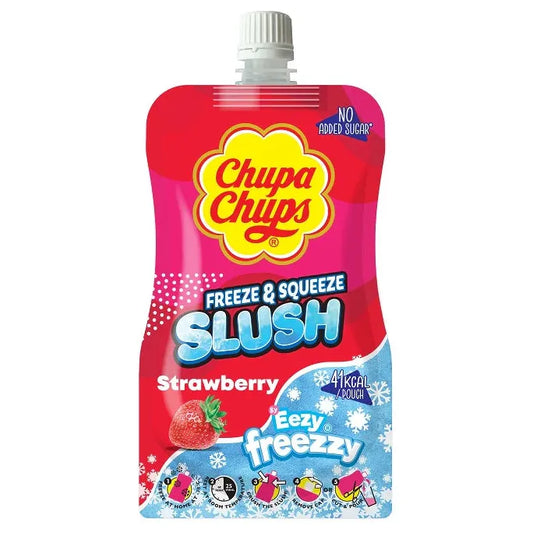 Chupa Chups Freeze & Squeeze Slush Strawberry 250ml 12ct (UK)