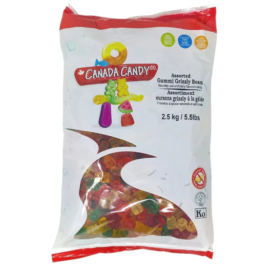 Canada Candy Co Assorted Gummy Grizzly Bears 2.5kg 1ct