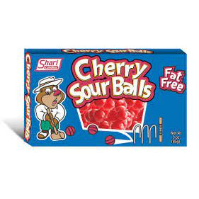 Cherry Sour Balls Theater Box 3.5oz 12ct