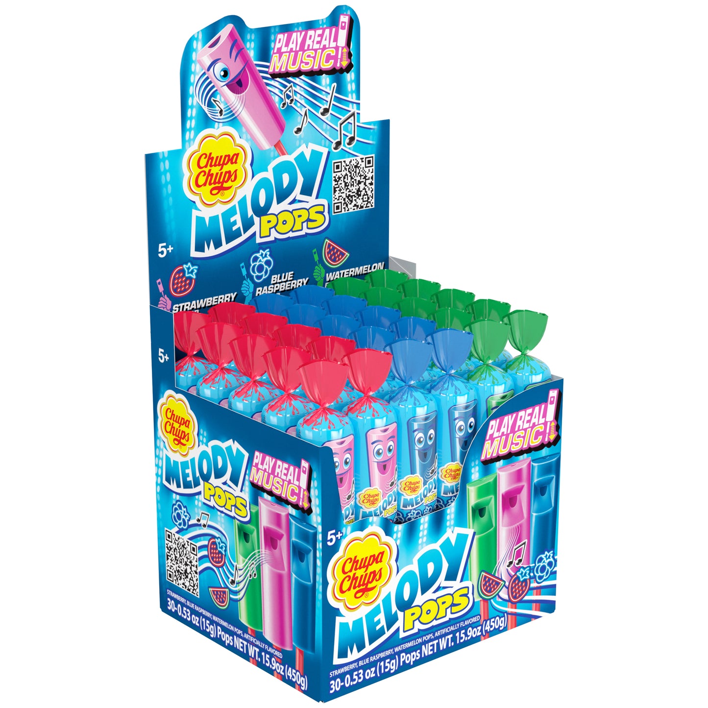 Chupa Chups Melody Pops 3 Flavors 30ct